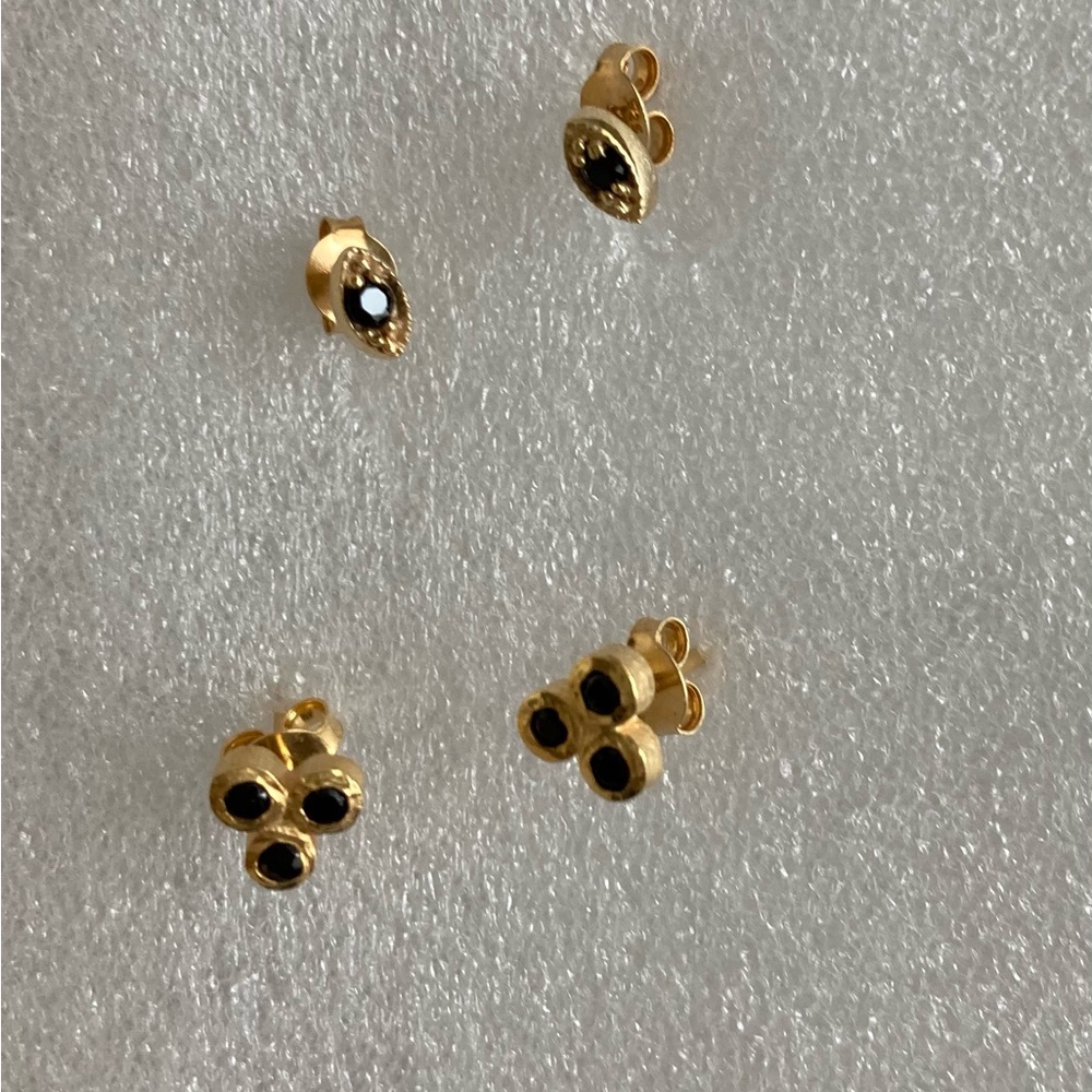 Mini Studs 14k Over Sterling